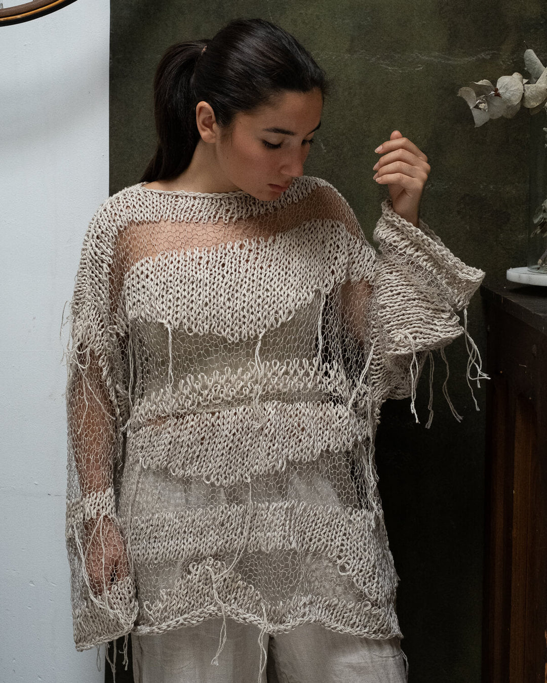 JÓZEFA LONG SLEEVE LINEN TOP - La Casa by Importante