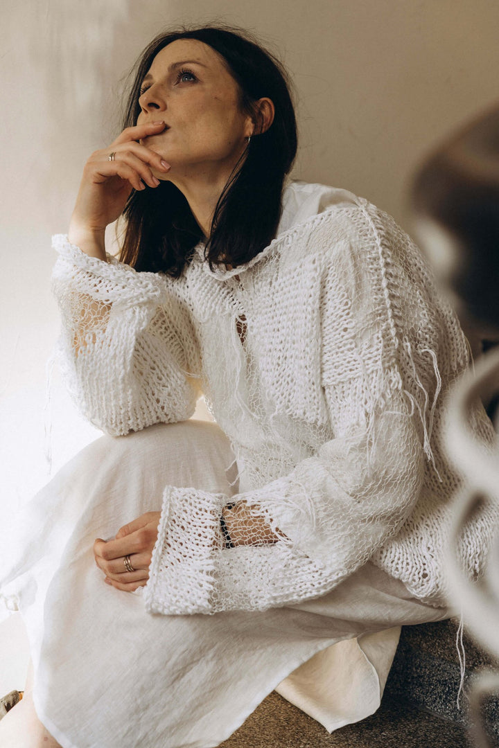 JÓZEFA LONG SLEEVE LINEN TOP - La Casa by Importante