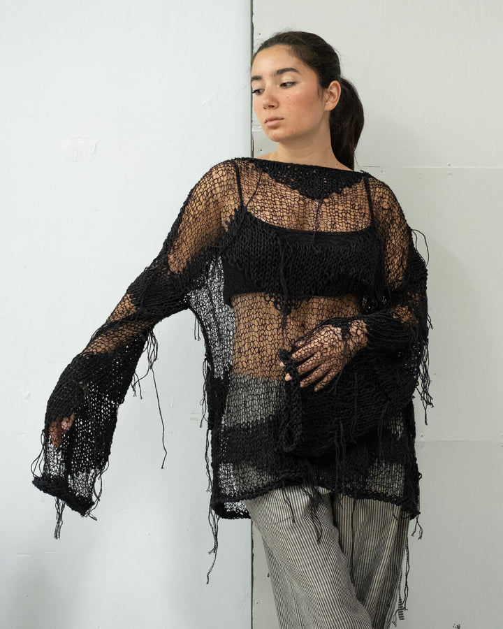 JÓZEFA LONG SLEEVE LINEN TOP - La Casa by Importante