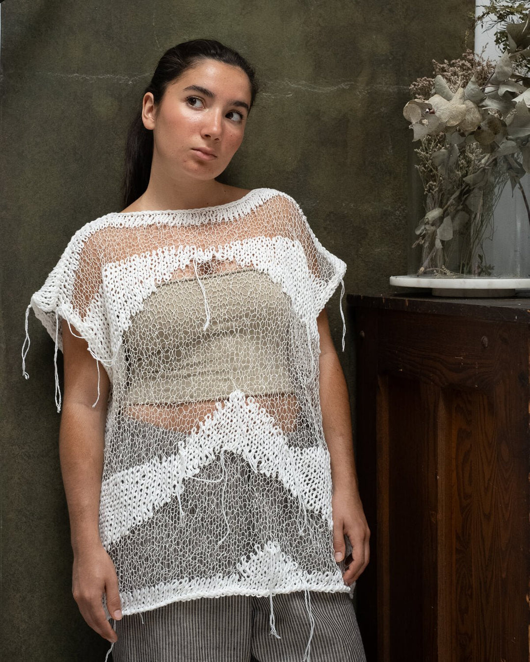 JÓZEFA SHORT SLEEVE LINEN TOP - La Casa by Importante