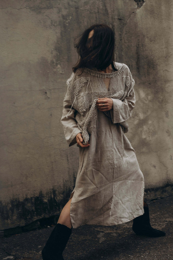 JÓZEFA SHORT SLEEVE LINEN TOP - La Casa by Importante