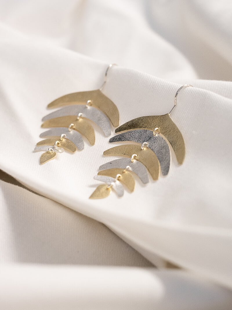 KAREM GOLD AND SILVER EARRINGS - La Casa by Importante