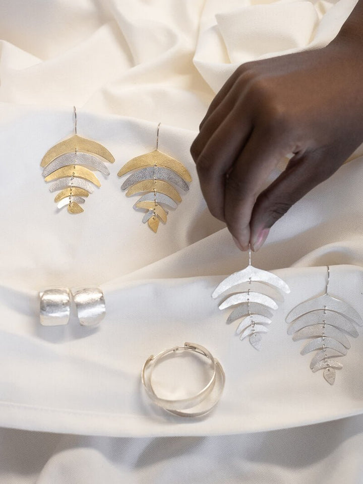 KAREM GOLD AND SILVER EARRINGS - La Casa by Importante