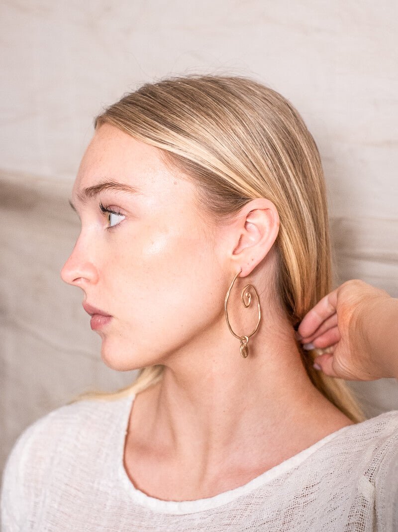 Lumaca Bronze Earrings - Large - La Casa by Importante