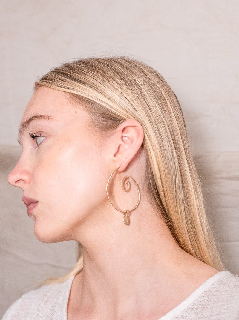 Lumaca Bronze Earrings - Large - La Casa by Importante