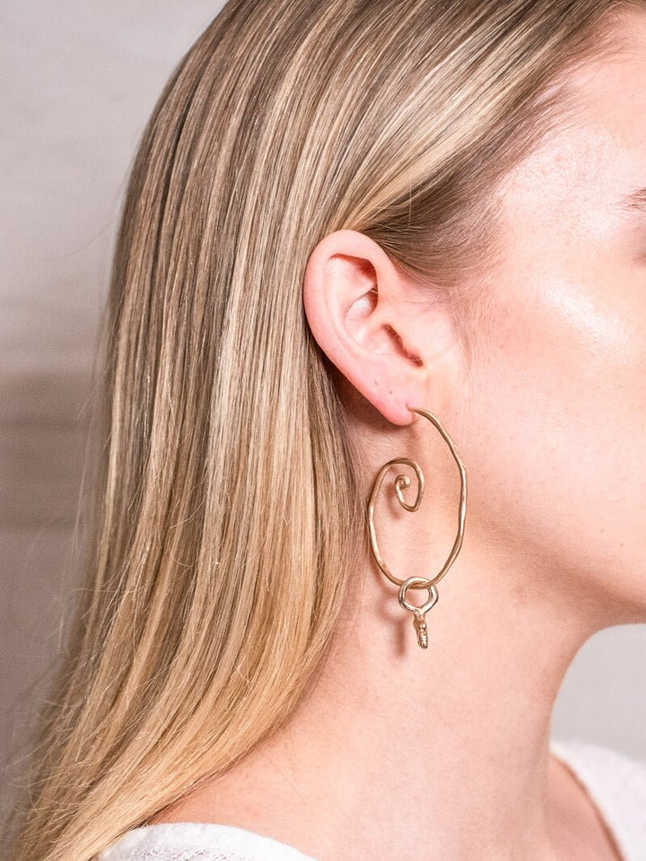 Lumaca Bronze Earrings - Large - La Casa by Importante
