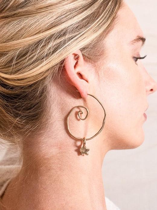 Lumaca Bronze Earrings - Large - La Casa by Importante