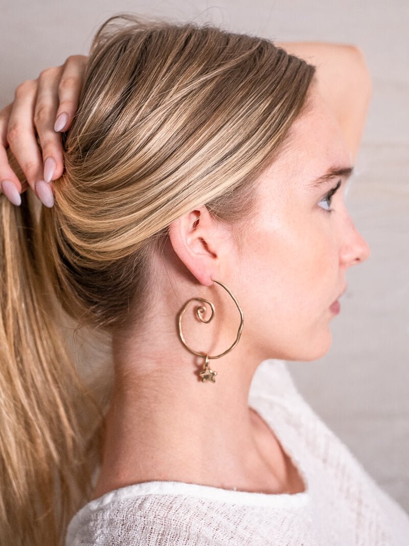 Lumaca Bronze Earrings - Large - La Casa by Importante