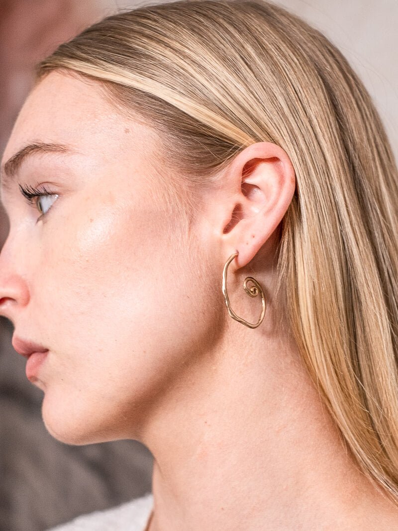 Lumaca Bronze Earrings - Small - La Casa by Importante