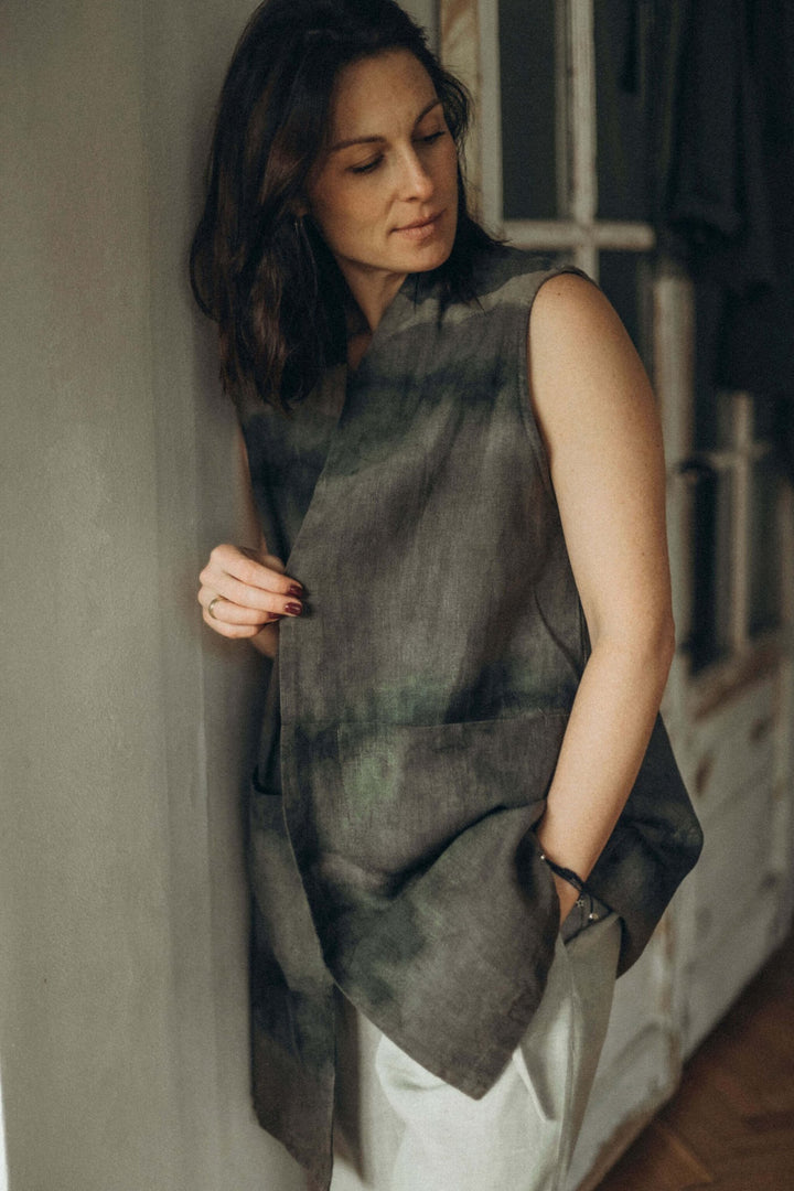 MARIA VEST DYED - La Casa by Importante
