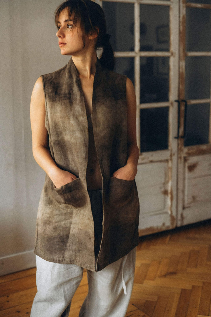 MARIA VEST DYED - La Casa by Importante