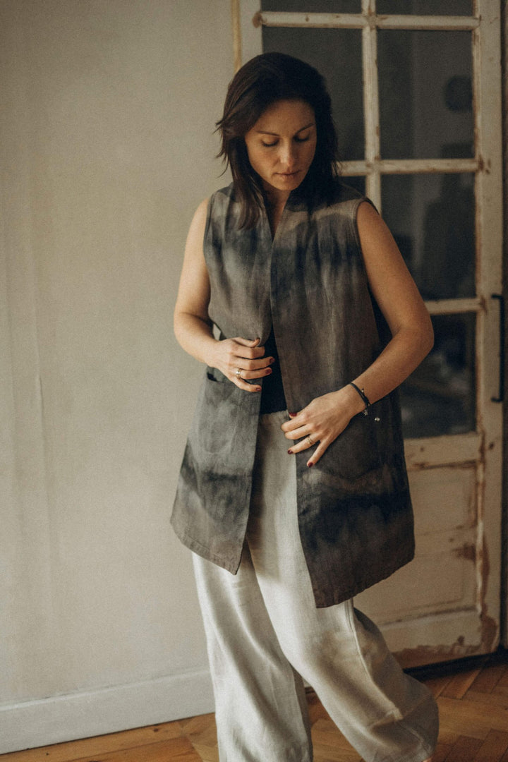MARIA VEST DYED - La Casa by Importante