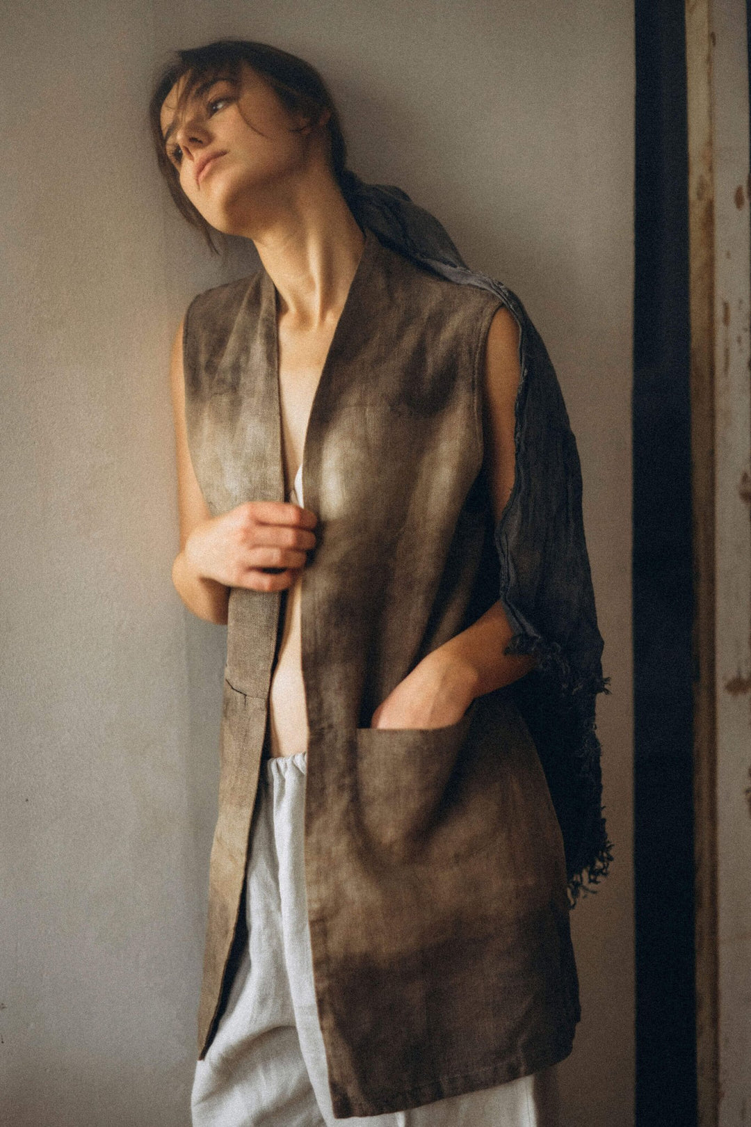 MARIA VEST DYED - La Casa by Importante