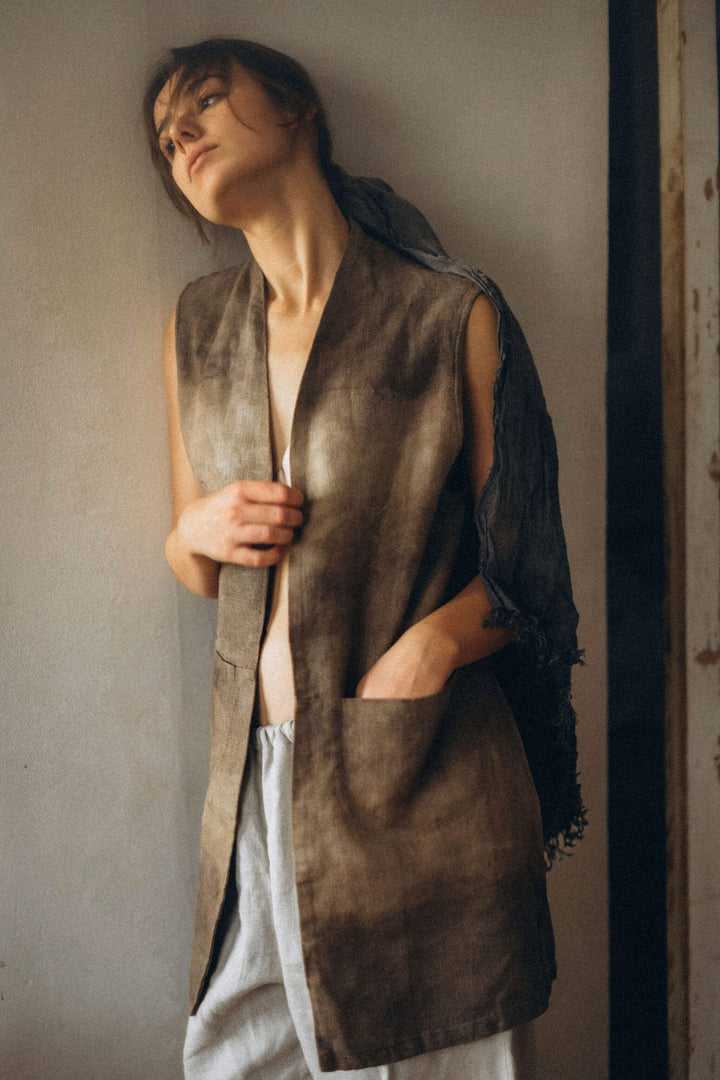 MARIA VEST DYED - La Casa by Importante