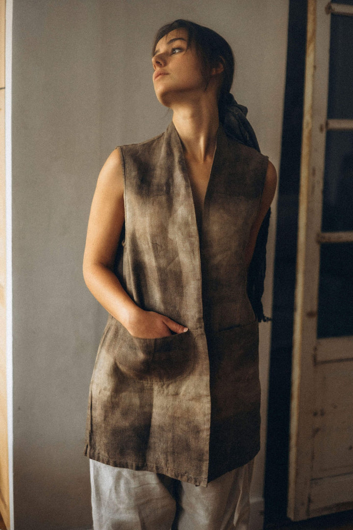 MARIA VEST DYED - La Casa by Importante