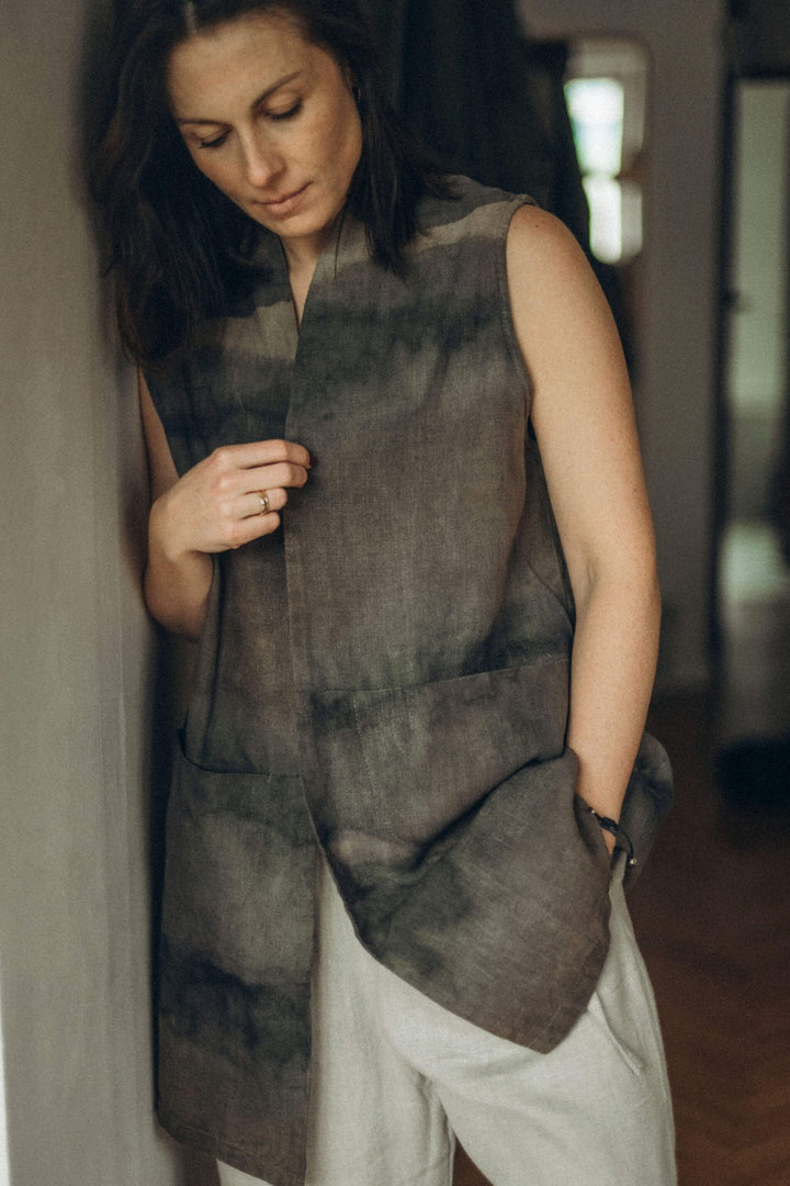 MARIA VEST DYED - La Casa by Importante