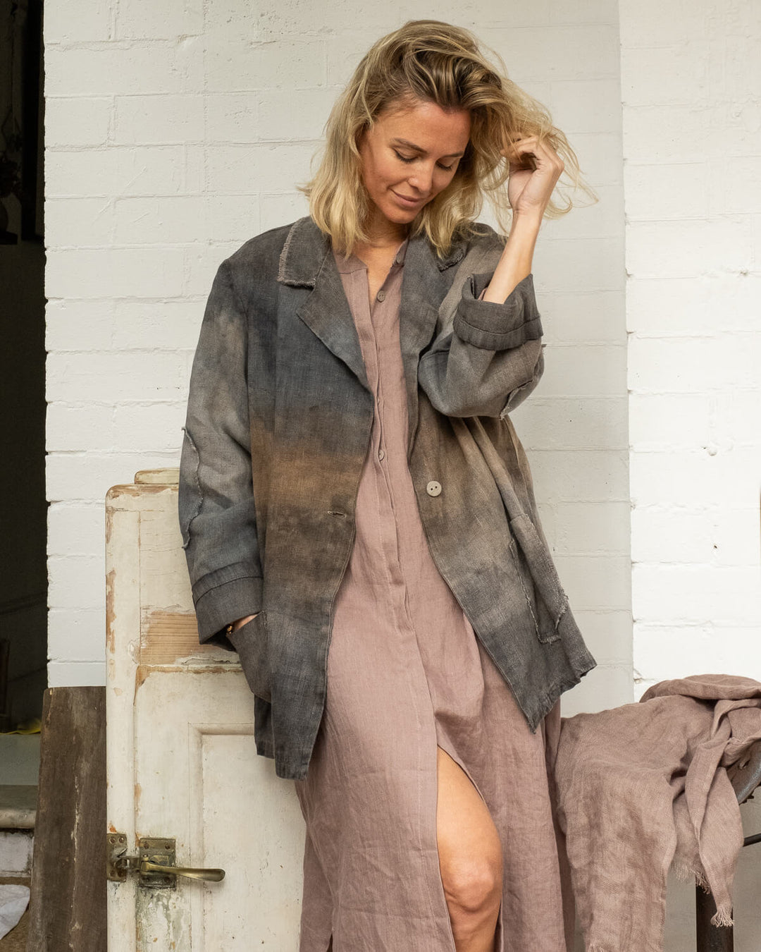 MIRA LINEN JACKET - La Casa by Importante