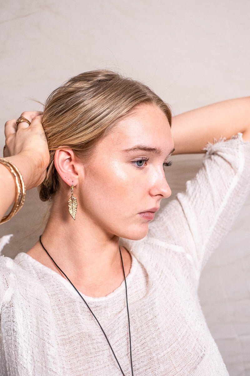Piuma Bronze Earrings - La Casa by Importante