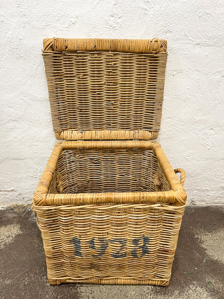 Vintage French Le Havre rattan chest - Small - La Casa by Importante