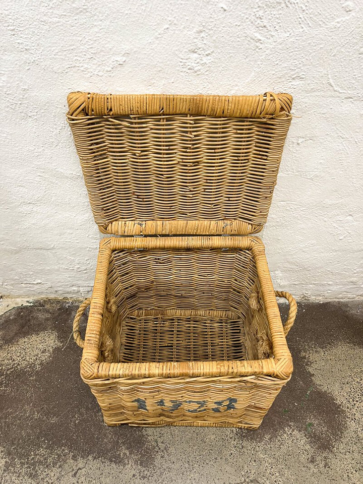 Vintage French Le Havre rattan chest - Small - La Casa by Importante