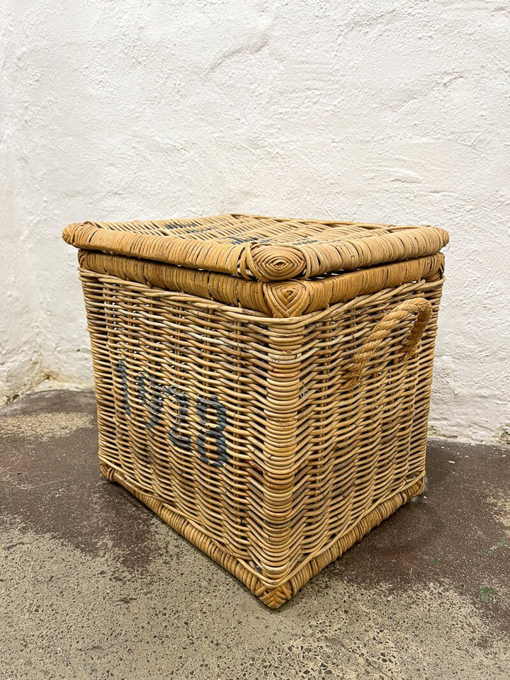 Vintage French Le Havre rattan chest - Small - La Casa by Importante
