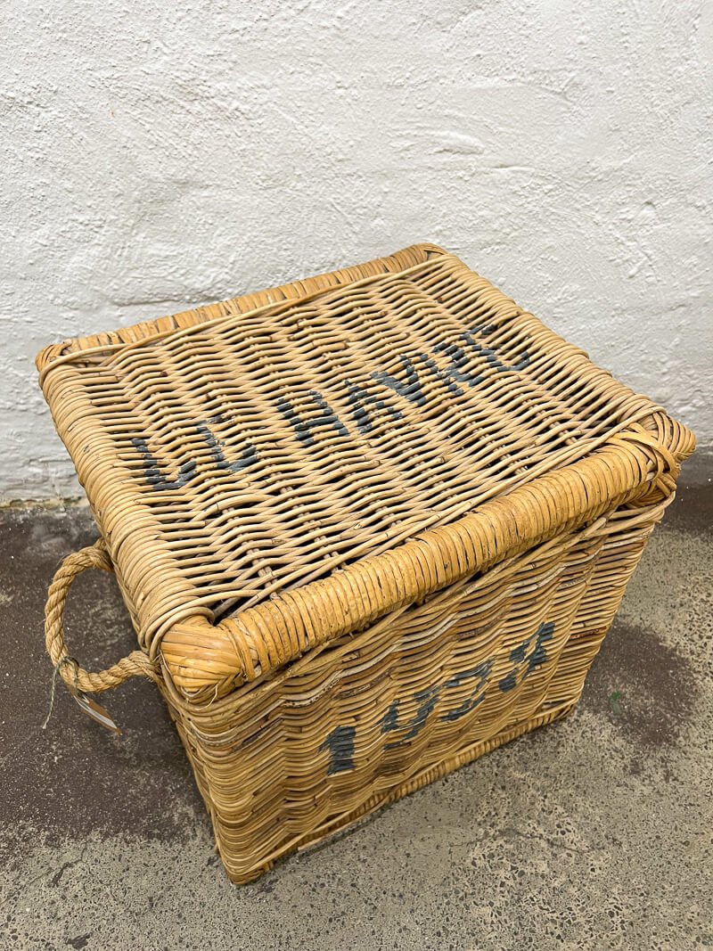 Vintage French Le Havre rattan chest - Small - La Casa by Importante