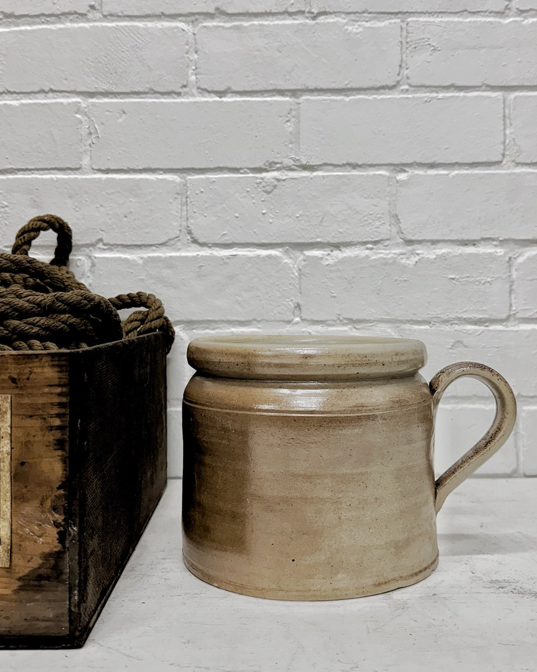 Loop Handle Pottery Vintage French pottery pot with loop handle - La Casa Vintage – La Casa ...