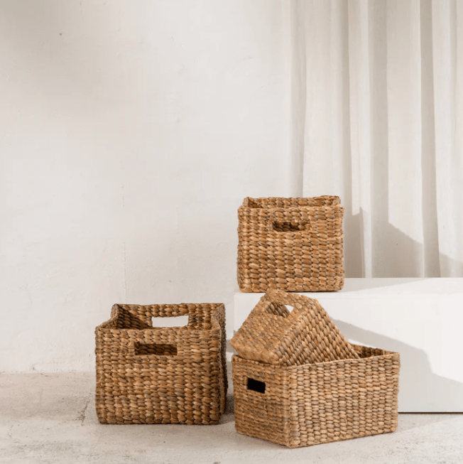 Waterhyacinth Rectangular Storage Baskets - La Casa by Importante