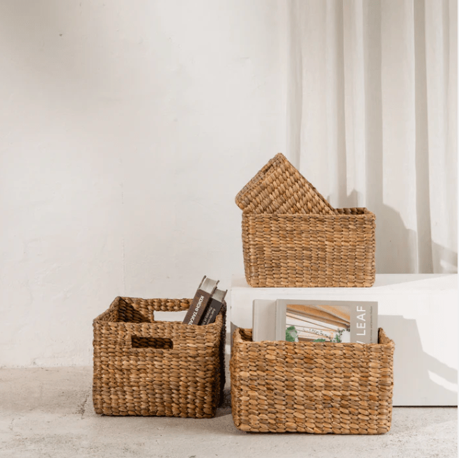 Waterhyacinth Rectangular Storage Baskets - La Casa by Importante